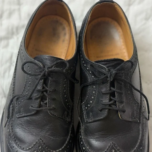 Vintage Dr.Martens Wingtip Black Men's UK 9 US 10 3989 Brogue Made In England - Picture 11 of 16